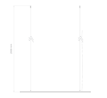 Minimalistische LED Deckenlampe 100×28 cm in rechteckiger Form – Pendelleuchte RAM-H-1